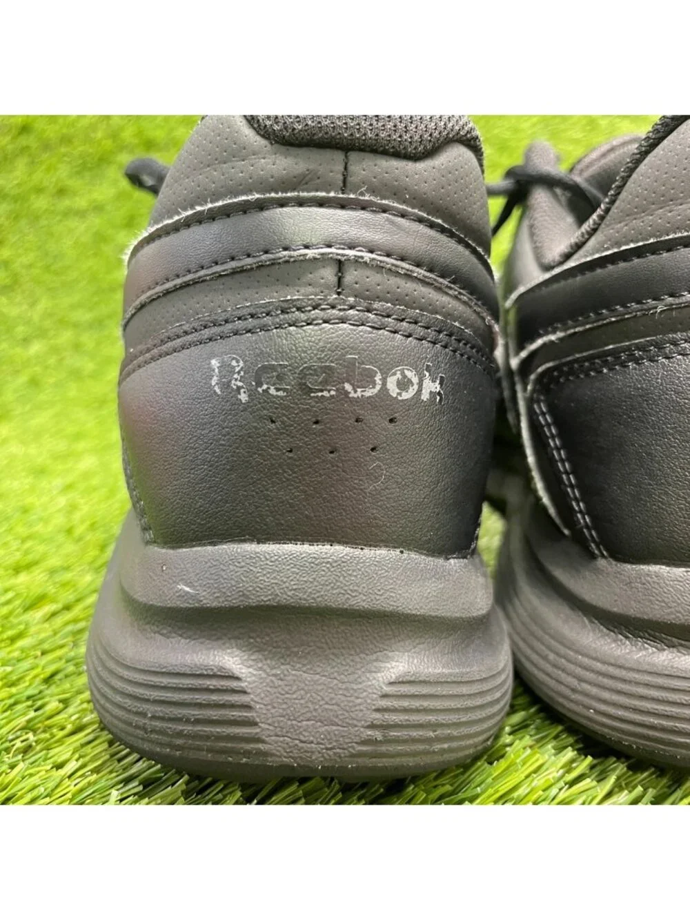 Reebok Walk Ultra 7 DMX Max Mens Size 13 Black Athletic Leather Shoes Sneakers